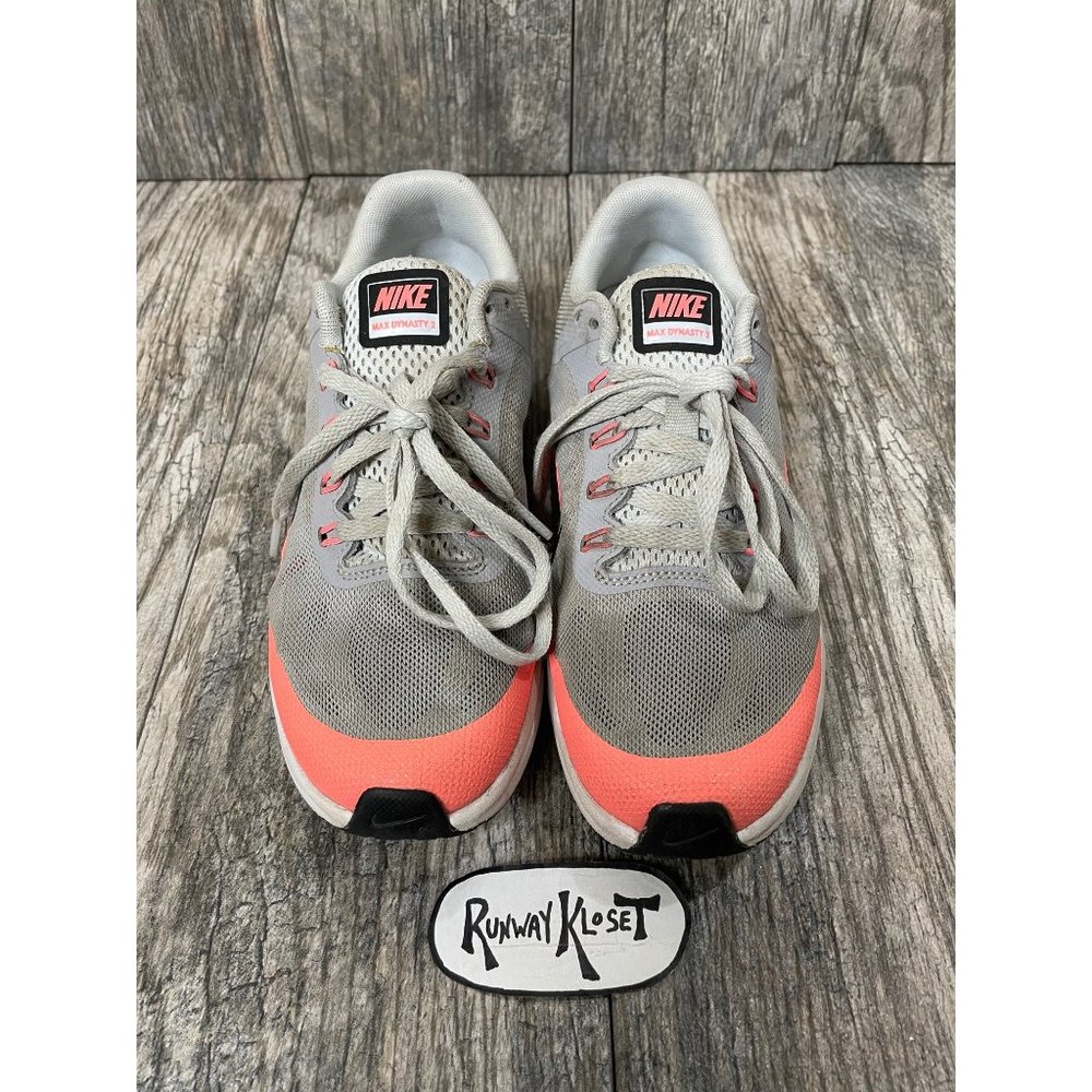 NIKE MAX DYNASTY 2 Running Wolf Big Kids Girls Shoes size 4Y (Women's Size 5.5) - Picture 9 of 13
